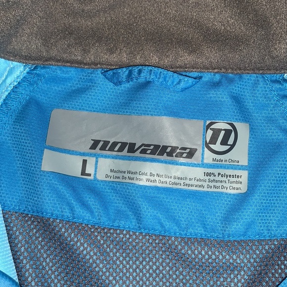 Novara Windbreaker Blue Jacket Size Large - Picture 8 of 9